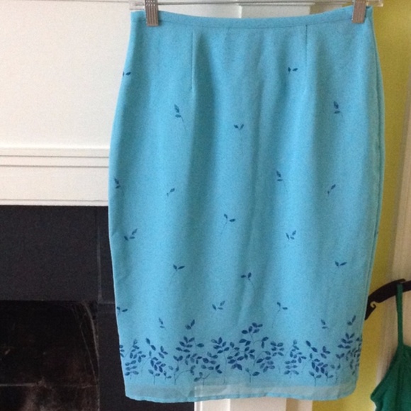 Vintage Express Y2K 90s Slip Skirt Turquoise Fairy - Size 3/4 - Picture 1 of 7